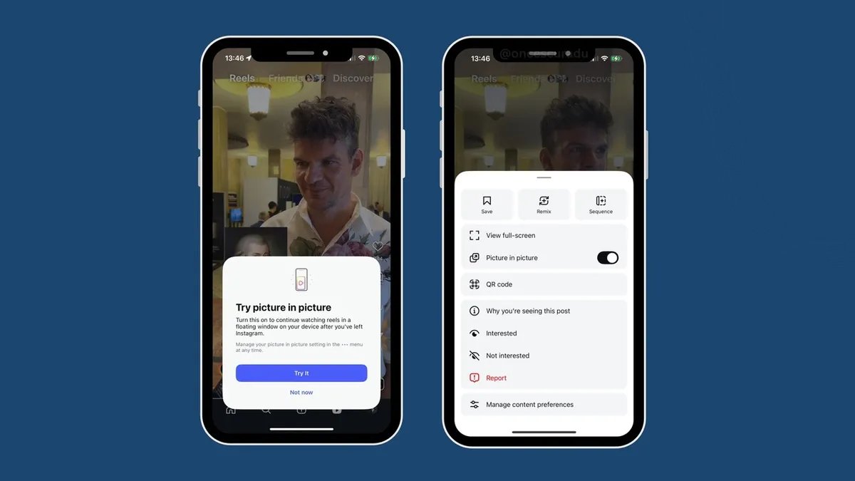 Instagram Reels için Resim İçinde Resim Özelliği Geliştirmesi
