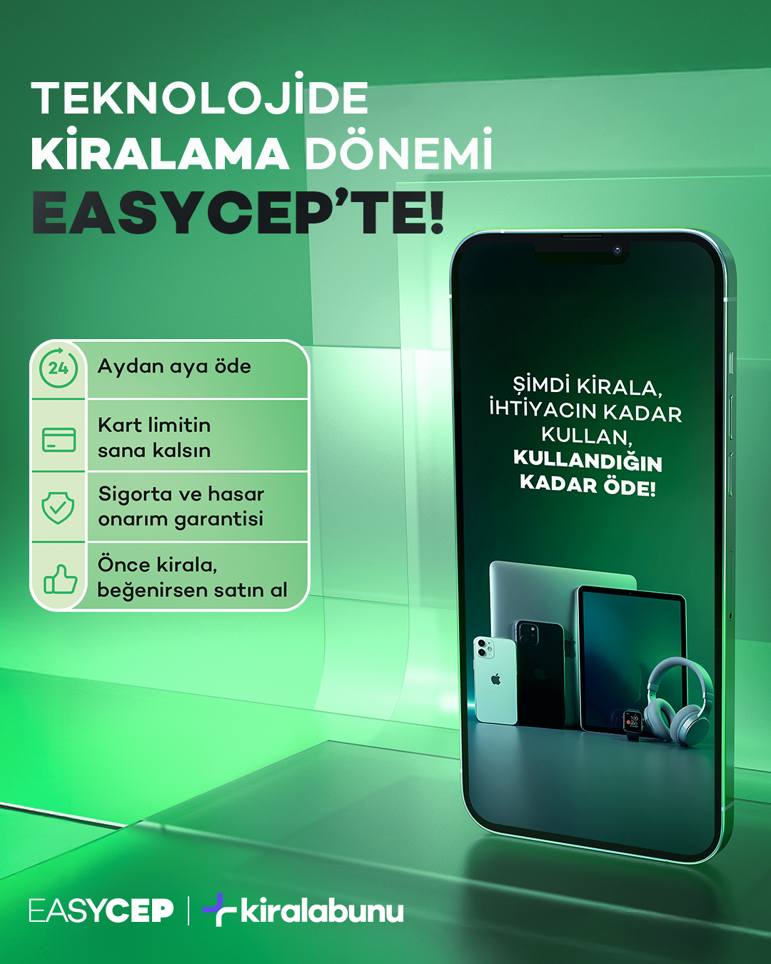 Kiralama ile Teknolojiye Erişimi Kolaylaştıran EasyCep ve Kiralabunu İş Birliği