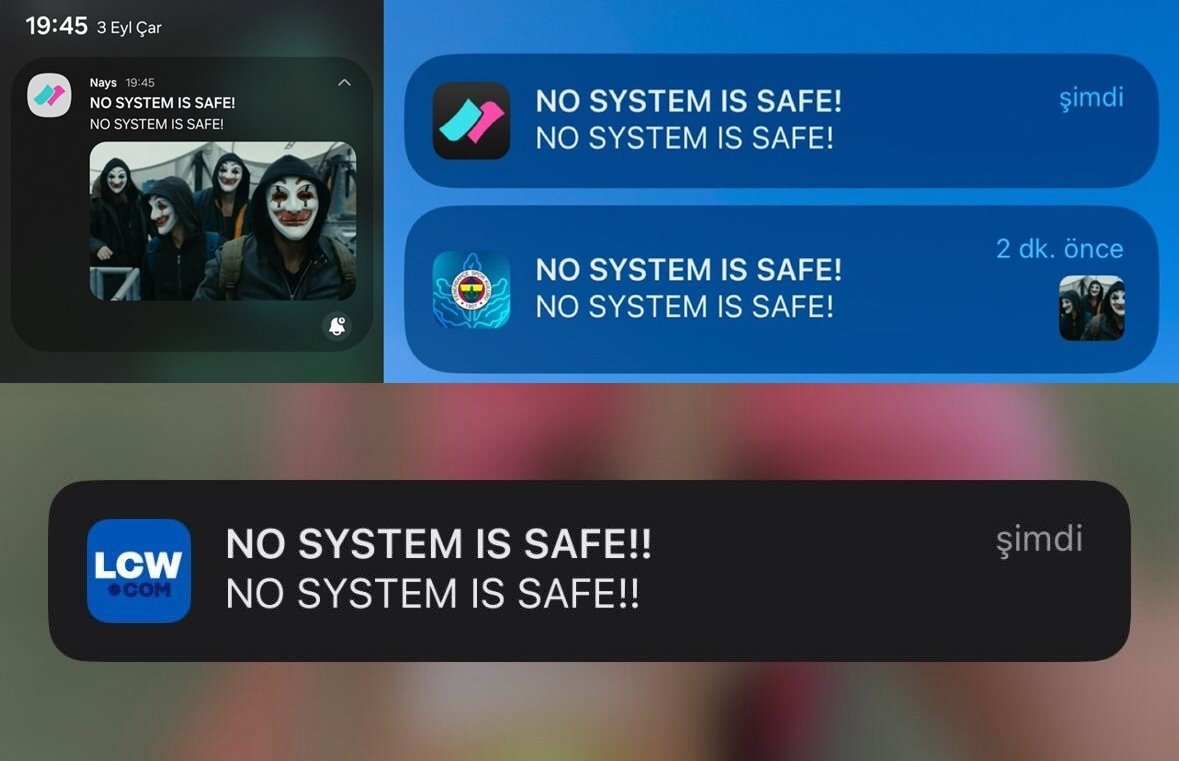 Mobil Uygulama Hack Olayında Yeni Gelişme: Nays, Dominos, LCW ve Fenerbahçe Bildirimleri ve Soru İşaretleri