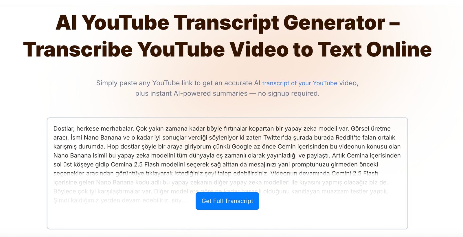YouTube Videolarını Metne Dönüştüren Ücretsiz Yapay Zeka Araçları: Hızlı ve Kolay Çözümler
