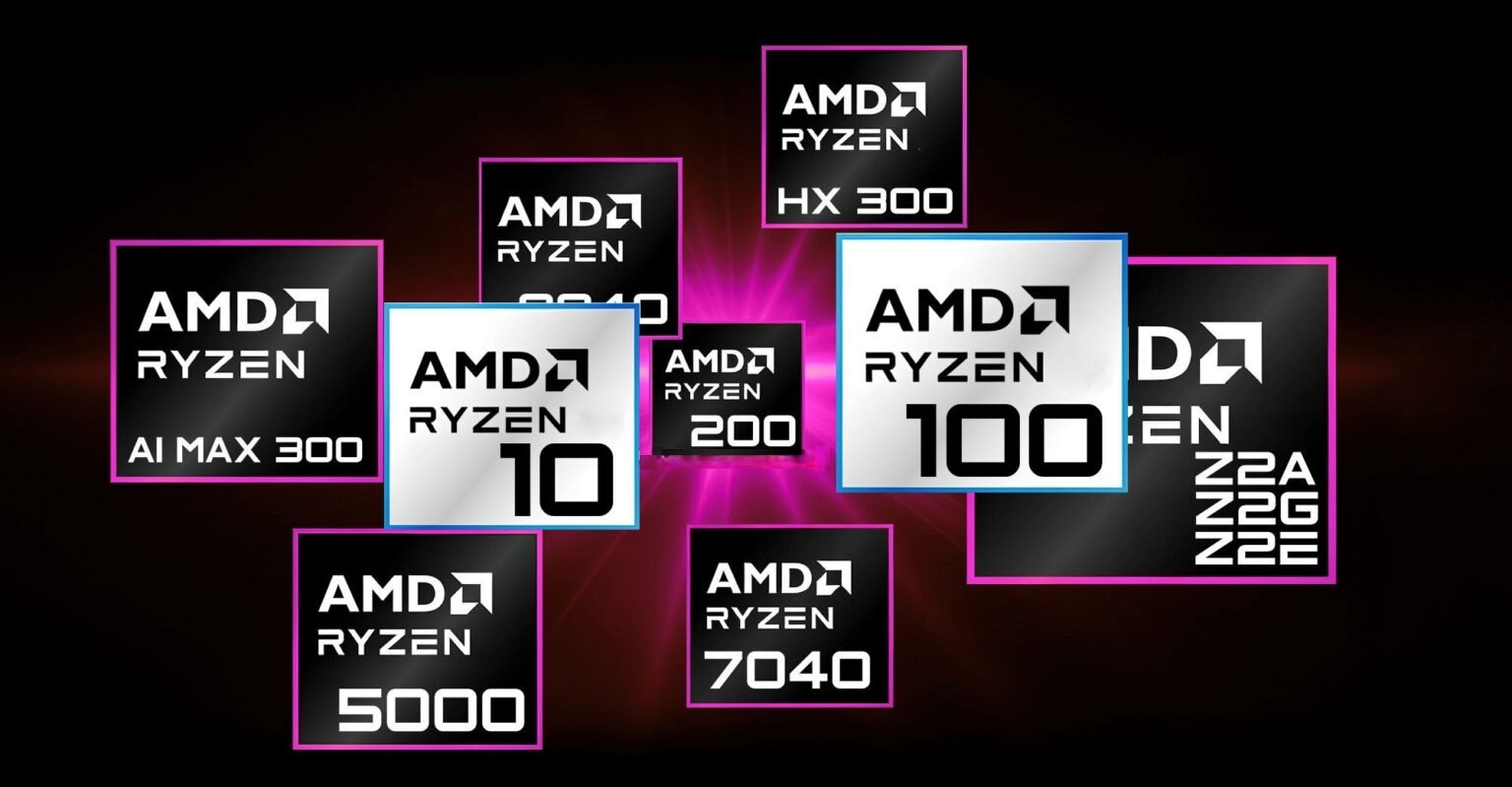 AMD’nin Yeni Nesil Ryzen Serileri: 10 ve 100 Sınıflarıyla Dizüstülerde Yeniden Adlandırma