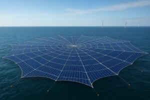Deniz Üzerinde Yeni Nesil Yüzer Güneş Enerjisi İçin Örümcek Ağı İlhamlı Esnek Ağ Tasarımı