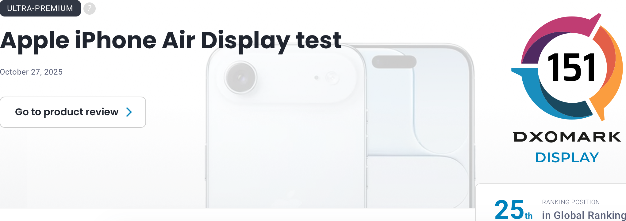 DxOMark Ekran Değerlendirmesi: iPhone 17 ve Air Modelinin Rağbet Gösteren Performansı