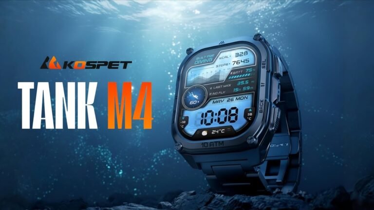 Kospet Tank M4: 1.96 inç AMOLED Ekranlı, Askeri Dayanıklı Akıllı Saat