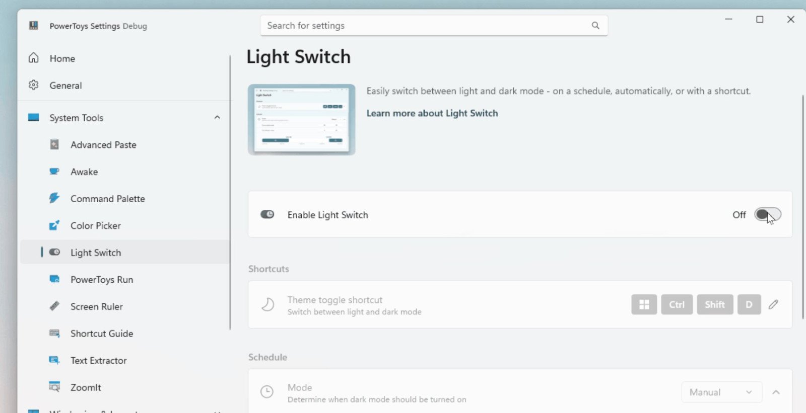 Light Switch: Windows 11 için Tema Geçişlerini Otomatikleştirme ve Özelleştirme Modülü
