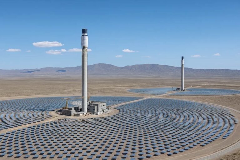 Gobi Çölünde Çift Kuleli CSP ile Kesintisiz Güneş Enerjisi Projesi