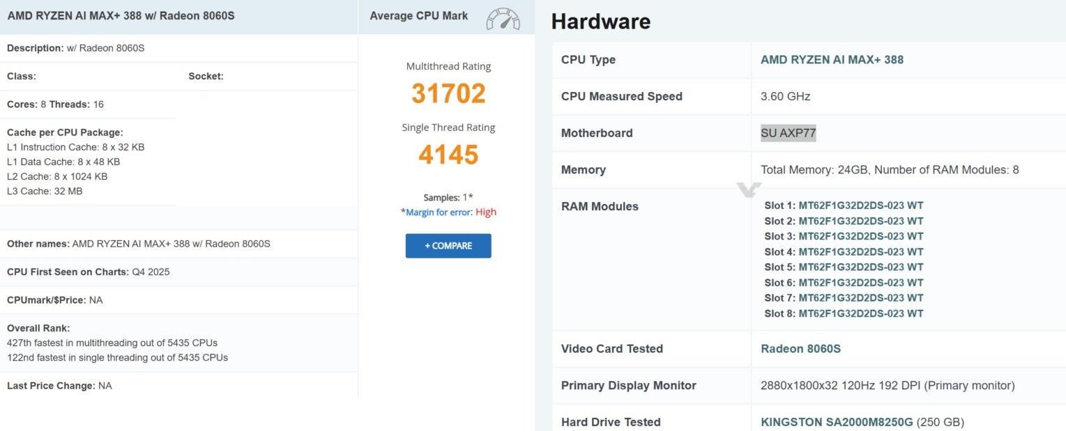 RYZEN AI MAX+ 388 ve MAX+ 392 ile AMD Strix Halo Ailesi Büyüyor