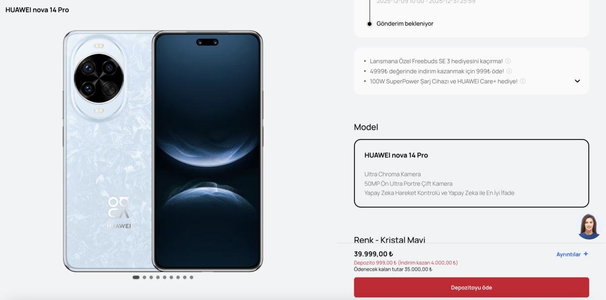 Huawei Nova 14 Pro Türkiye Ön Sipariş: Avantajlı Kampanya ve Özellikler