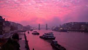 Güneydoğu İngiltere’yi Saran Pembe Sis: Gözlemcilere Büyüleyen Doğa Olayı ve Hava Durumu Değişiklikleri