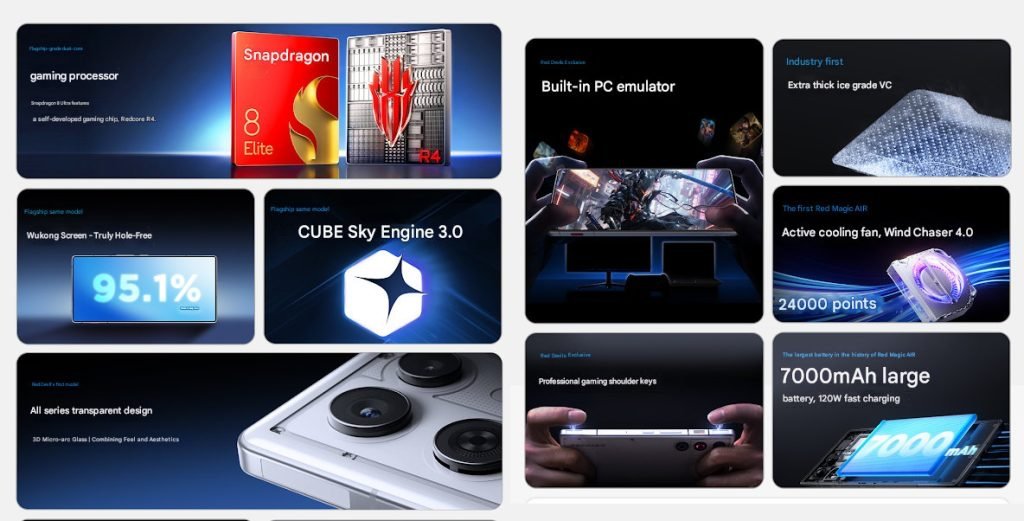 RedMagic 11 Air: Şeffaf Tasarım ve Üst Düzey Soğutma ile Akıllı Oyun Telefonu