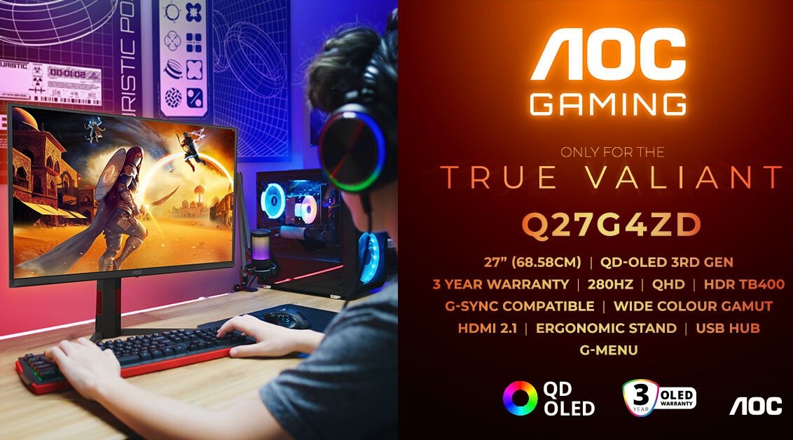 AOC Gaming Q27G4ZD: 27' QD-OLED İçerik ve Performans Özellikleri