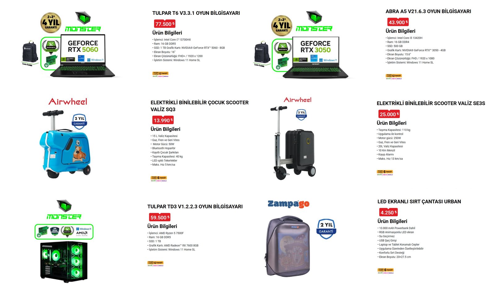 BİM Aktüel Teknoloji Kataloğu: Scooter Valizler, Oyuncu Dizüstü Bilgisayarlar ve LED Sırt Çantaları