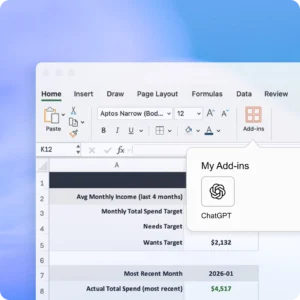 ChatGPT for Excel: Eklentiyle Hesap tablolarınızda Yapay Zeka Dönemi