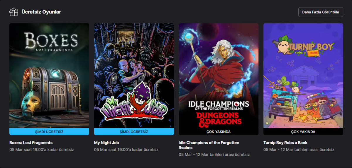 Epic Games Store’de Haftanın Ücretsiz Oyunları: Boxes: Lost Fragments ve My Night Job Ücretsiz Kütüphanenizde