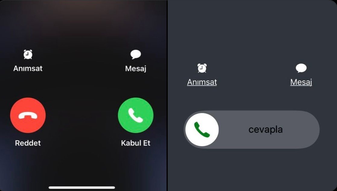 Kilitli ve Kilitsiz Ekranda Arama Yanıtlamanın Farklı Görünümleri