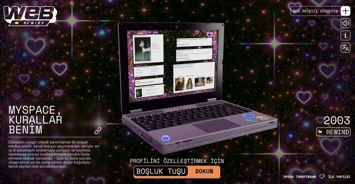 Opera’nın 30. Yılı İçin Tasarlanan Web Rewind: Zaman Tünellerinde İnternetin Değişimini Keşfet