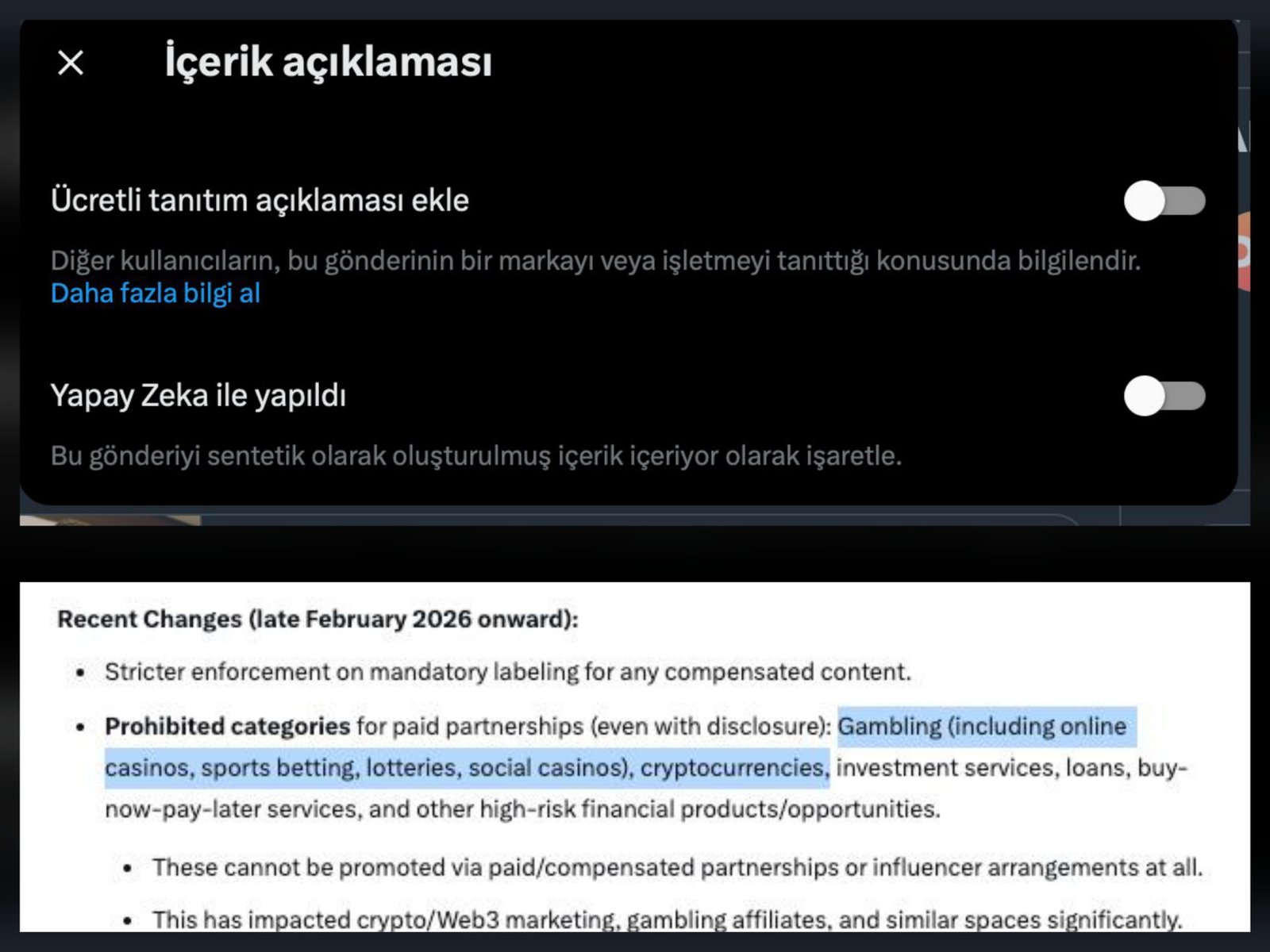 X Ücretli İş Ortaklığı ve Yapay Zeka İçerik Etiketleri Hakkında Güncel Bilgilendirme