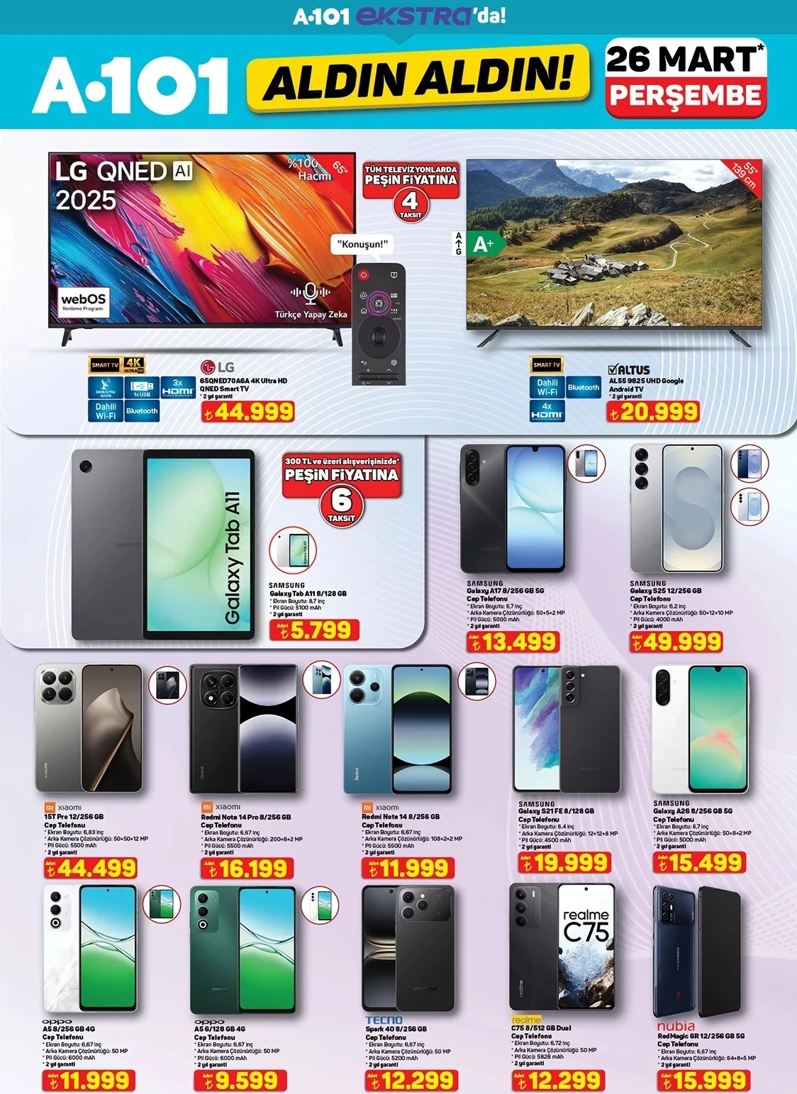 A101 Ekstra: Galaxy S25 ve Galaxy Tab A11 ile Tech Fiyat-Performans Zirvesinde